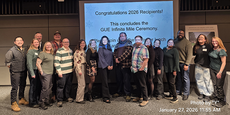 Group photo of Infinite Mile Award winners